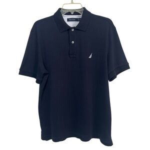 Nautica Men's Classic Fit Short Sleeve Polo Shirt Navy Blue Size Medium